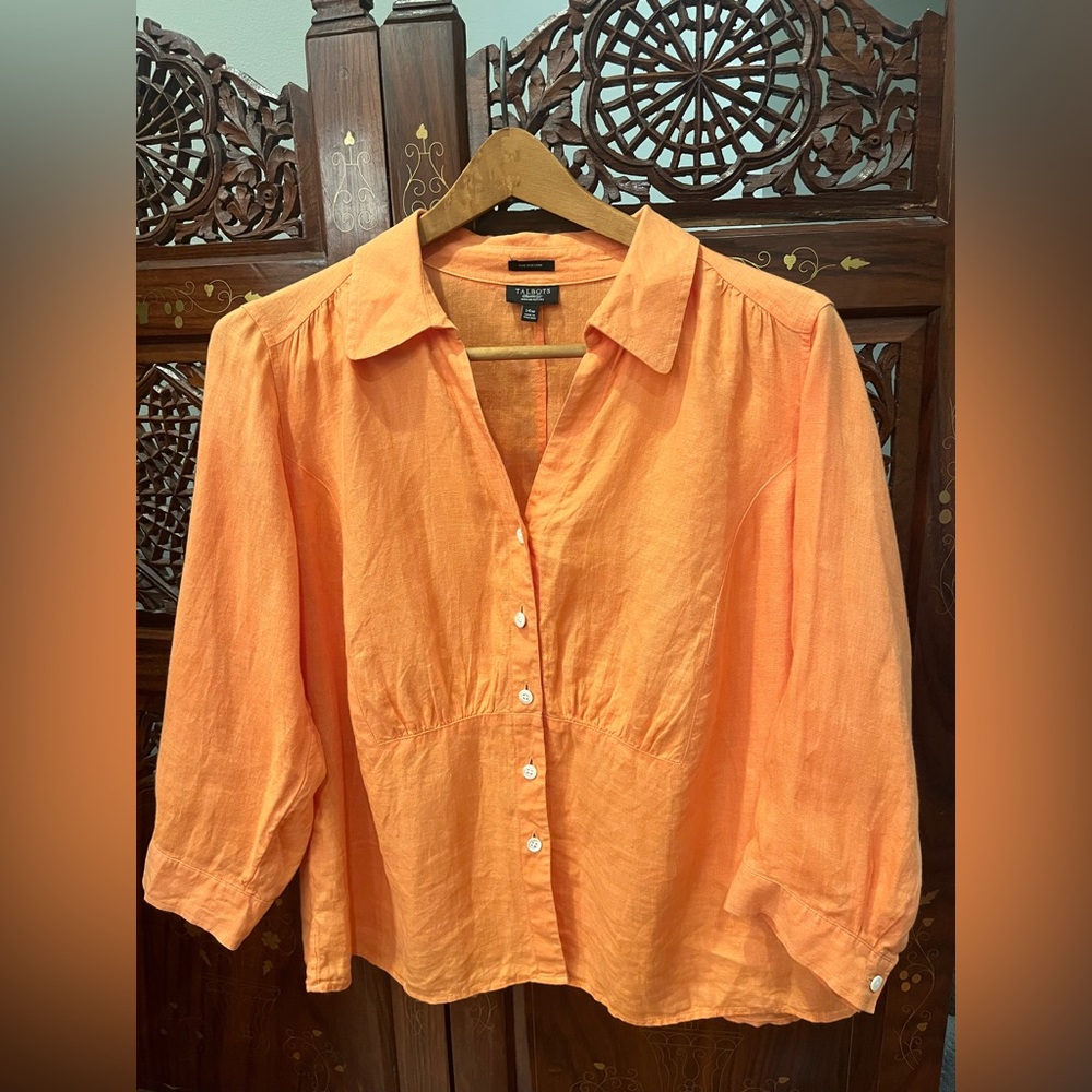 NWOT Talbots linen blouse